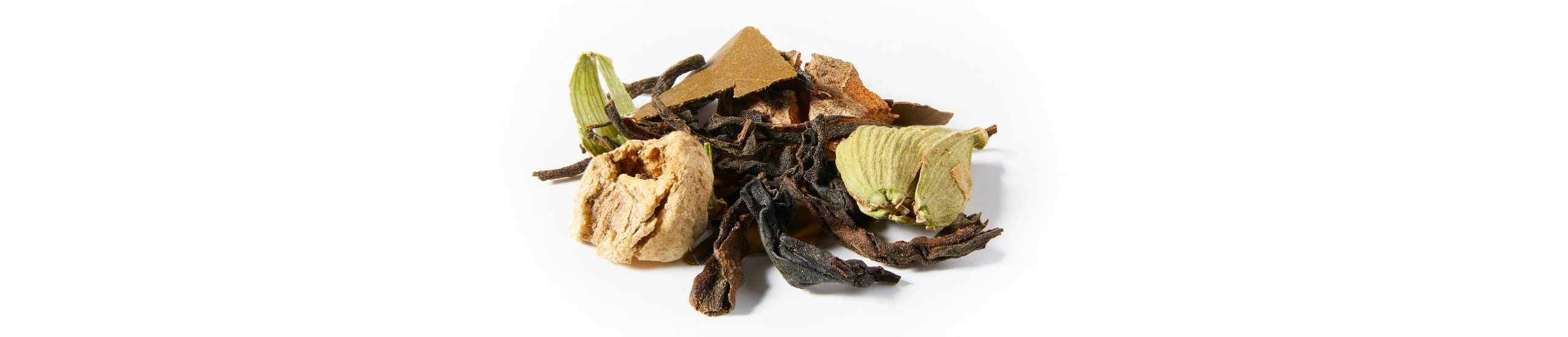 A collection of Masala Chai tea leaves