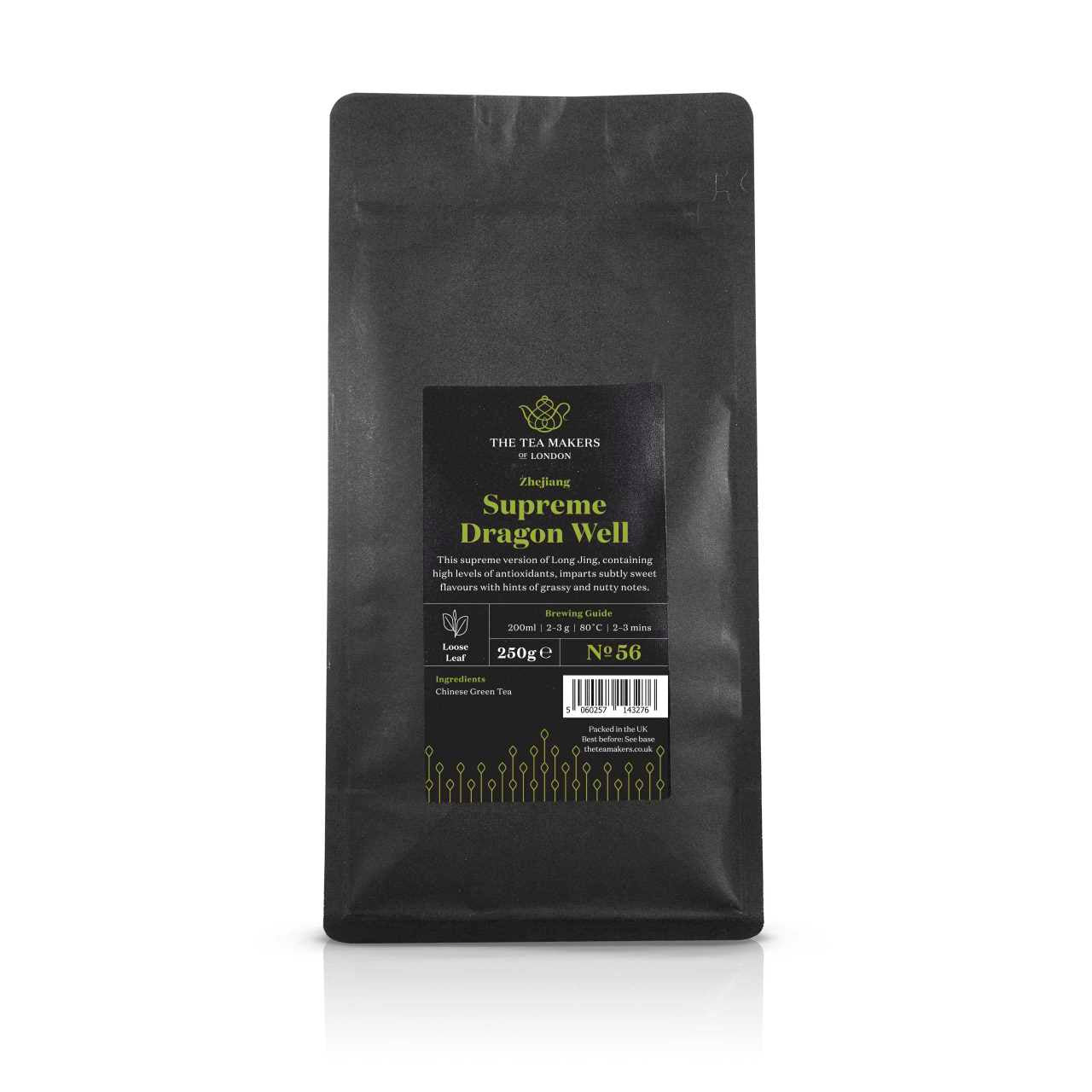 Supreme Dragon Well (Long Jing)  Loose Leaf Tea 250g Pack