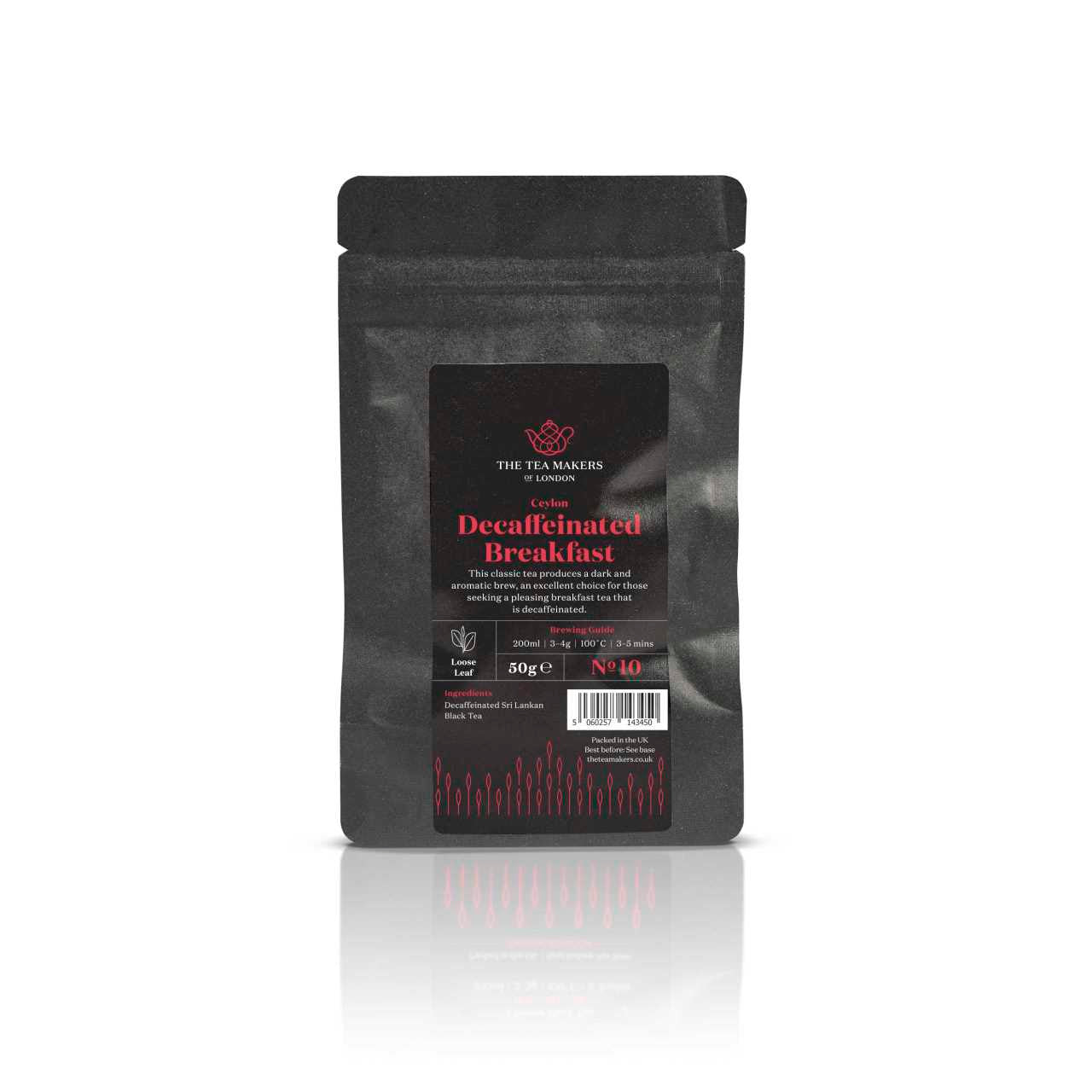 Decaffeinated Ceylon Loose Leaf tea 50g Pack