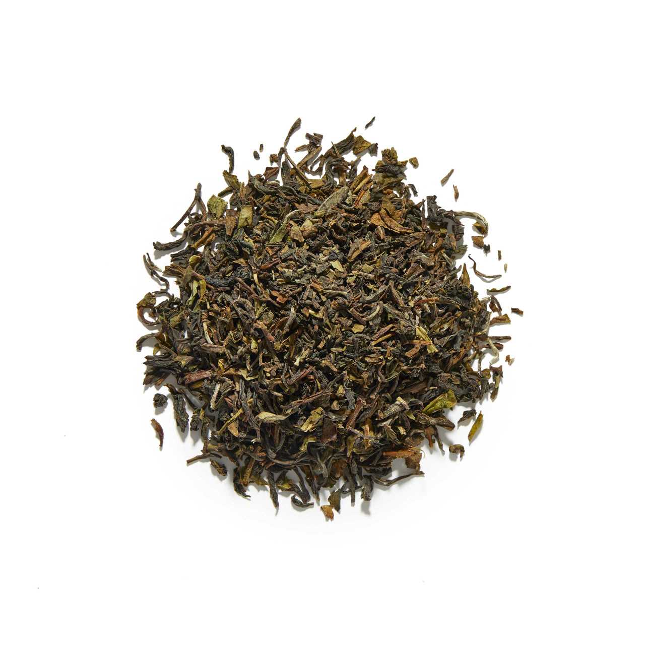 Darjeeling House Blend First Flush Loose Leaf tea arranged in a circle