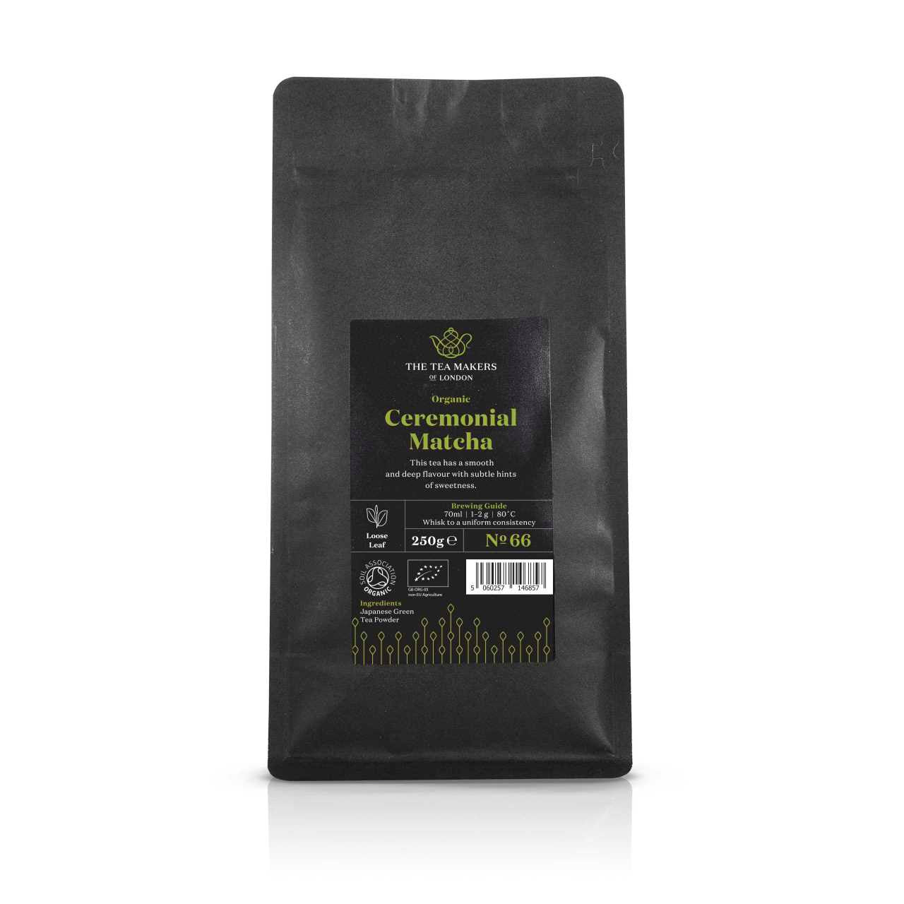 Organic Ceremonial Grade Matcha Powder 250g Pack