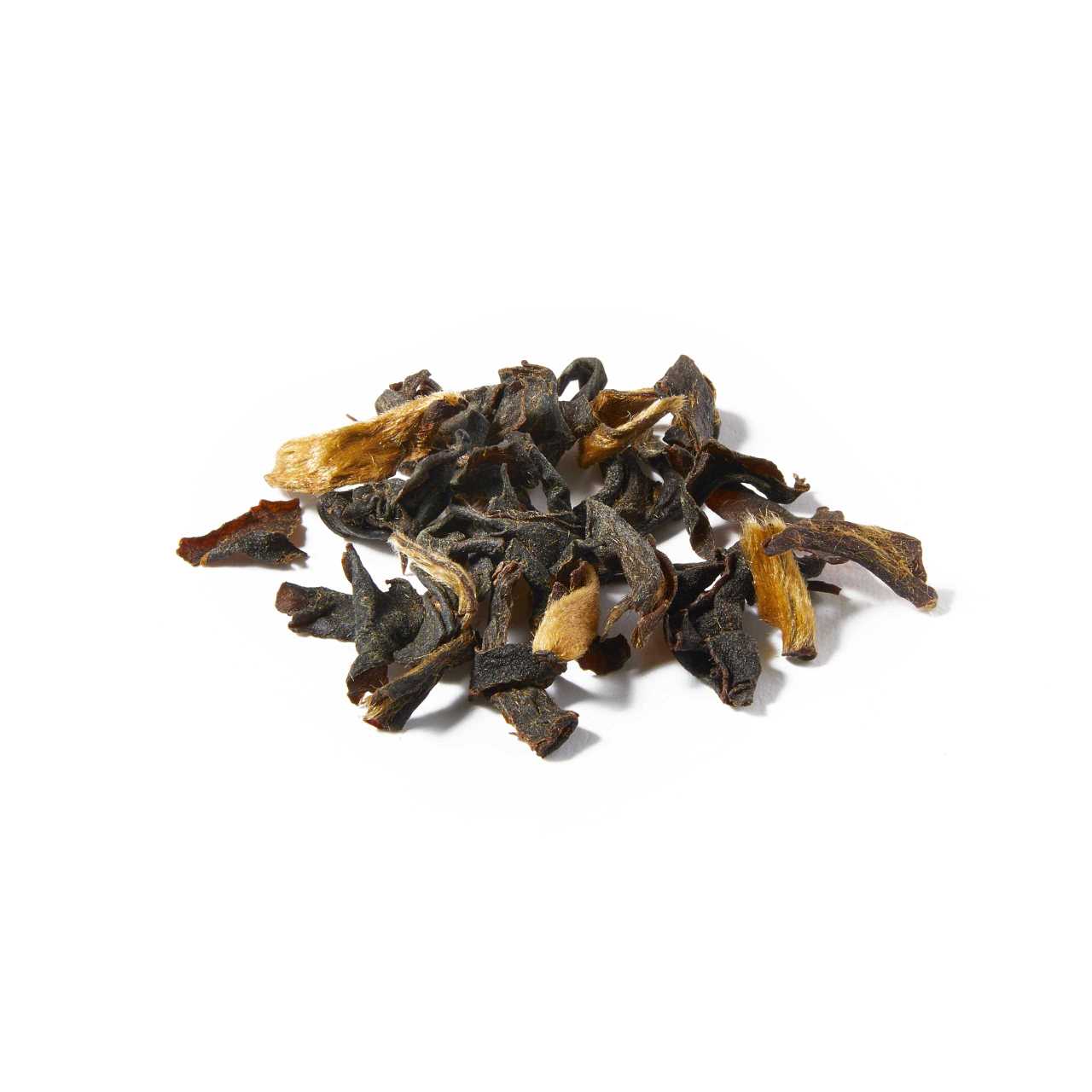 A macro image of Assam Manjushree Loose Leaf tea