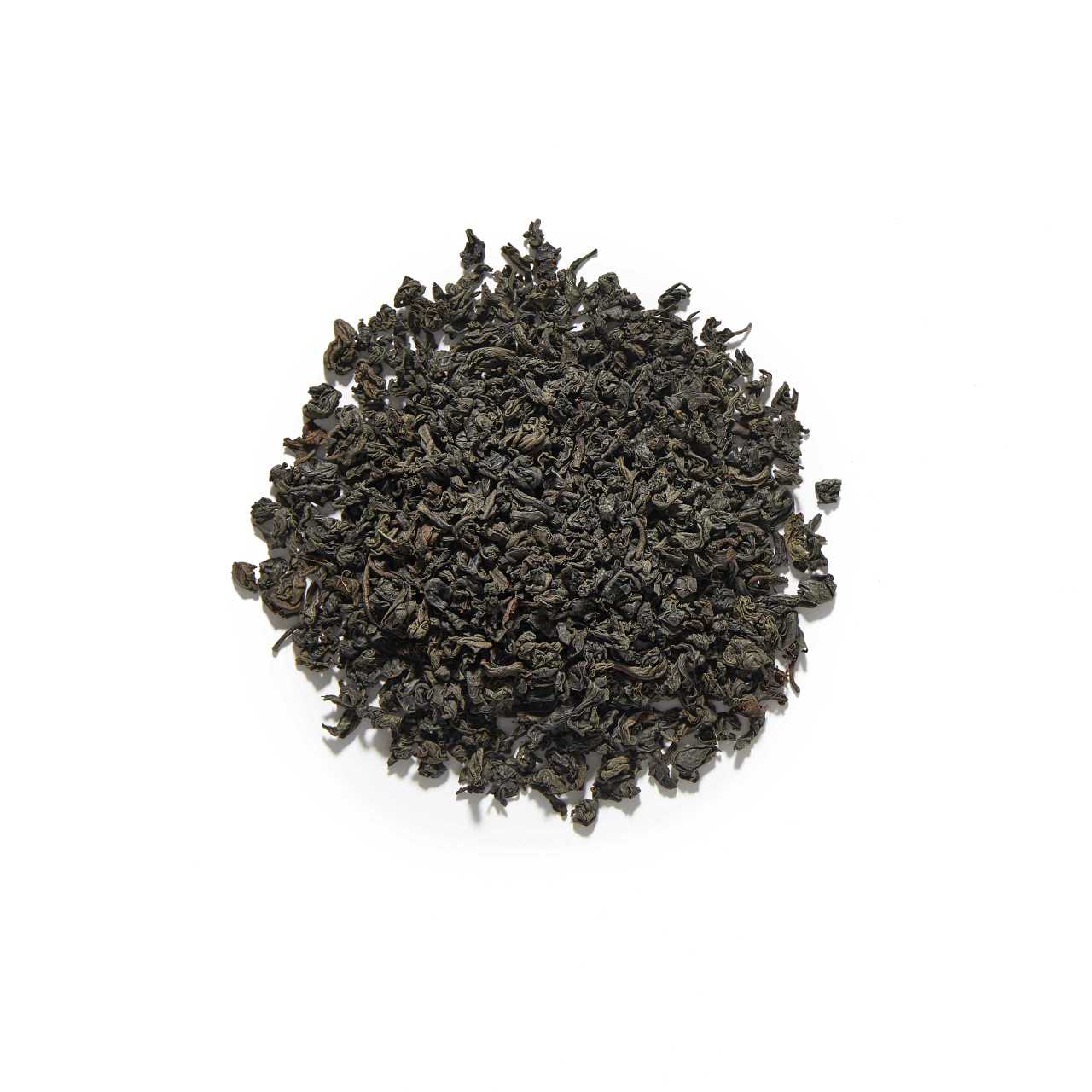 Ceylon Luxurious Pekoe Loose Leaf tea arranged in a circle