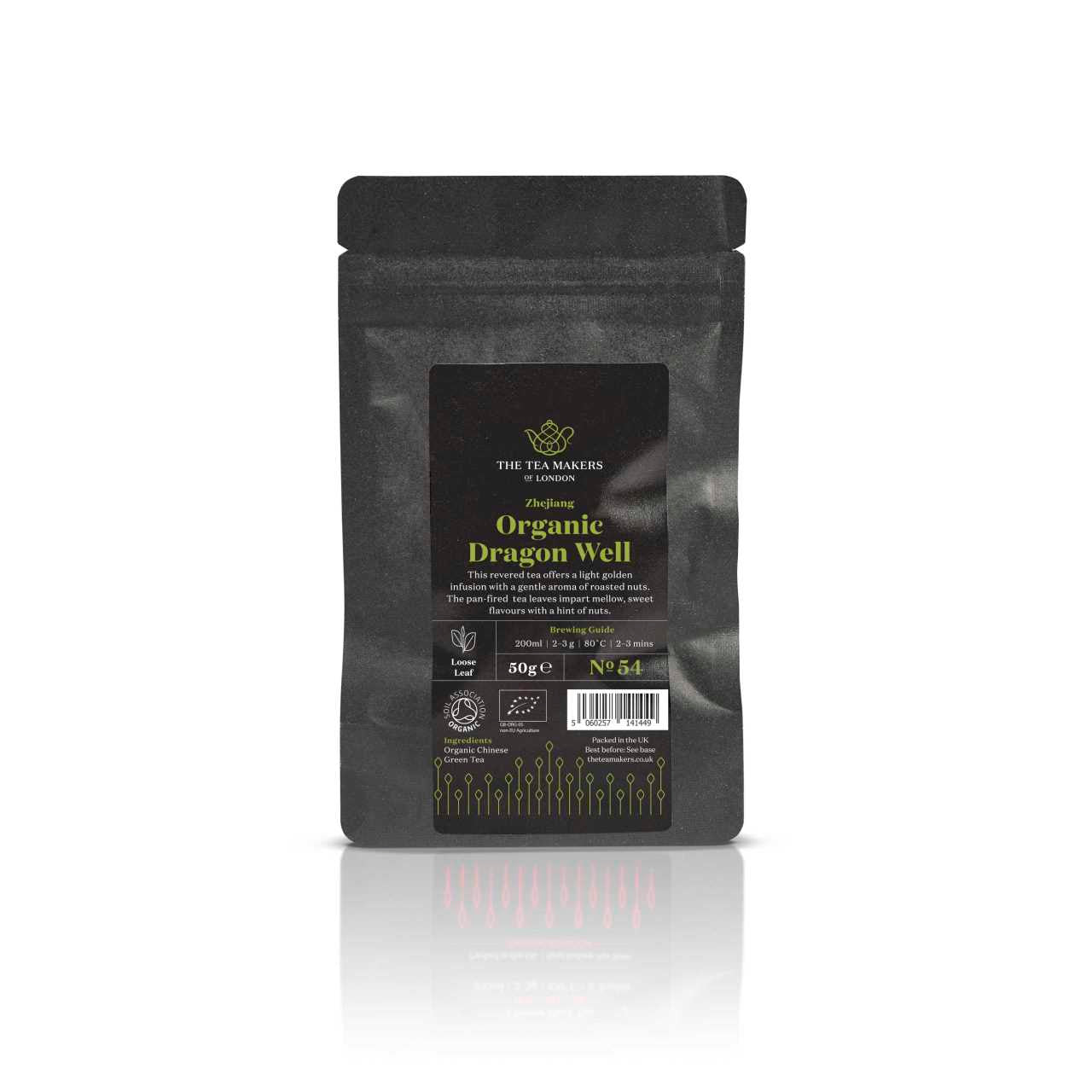 Organic Dragon Well Loose Leaf Tea 50g Pack