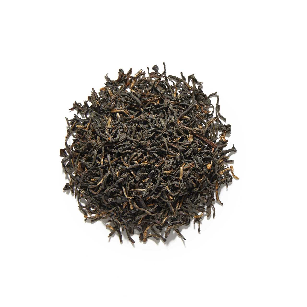 Assam Thowra Loose Leaf tea arranged in a circle