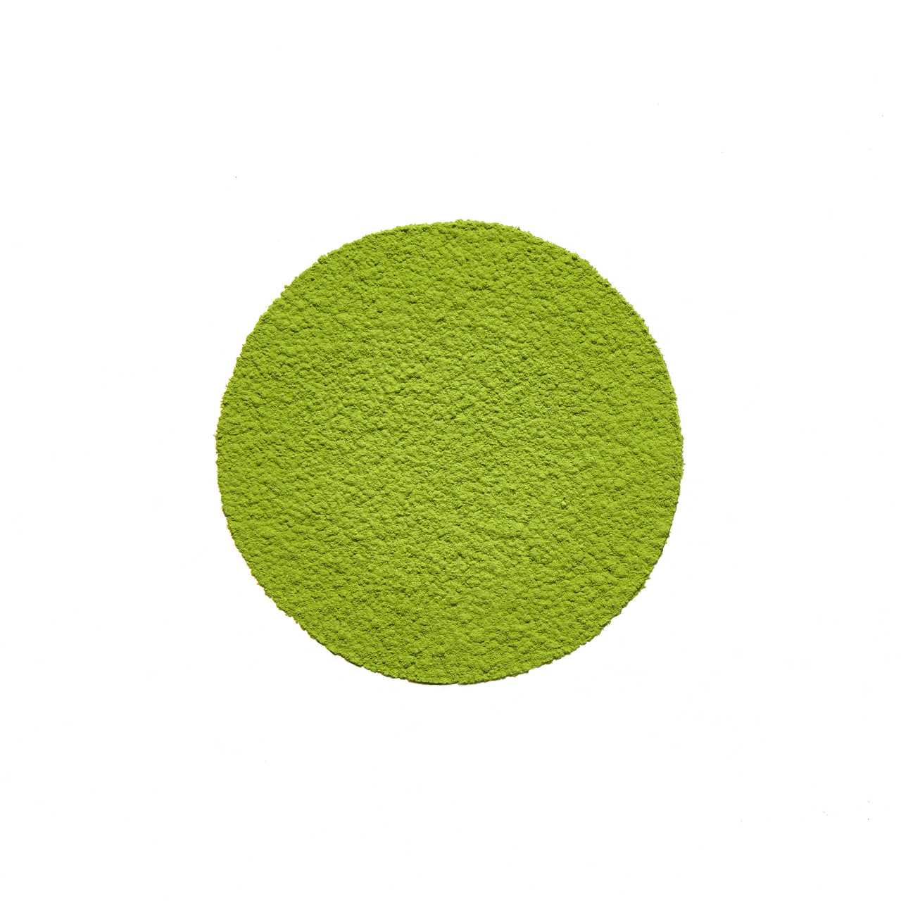 Organic Ceremonial Grade Matcha Powder arranged in a circle