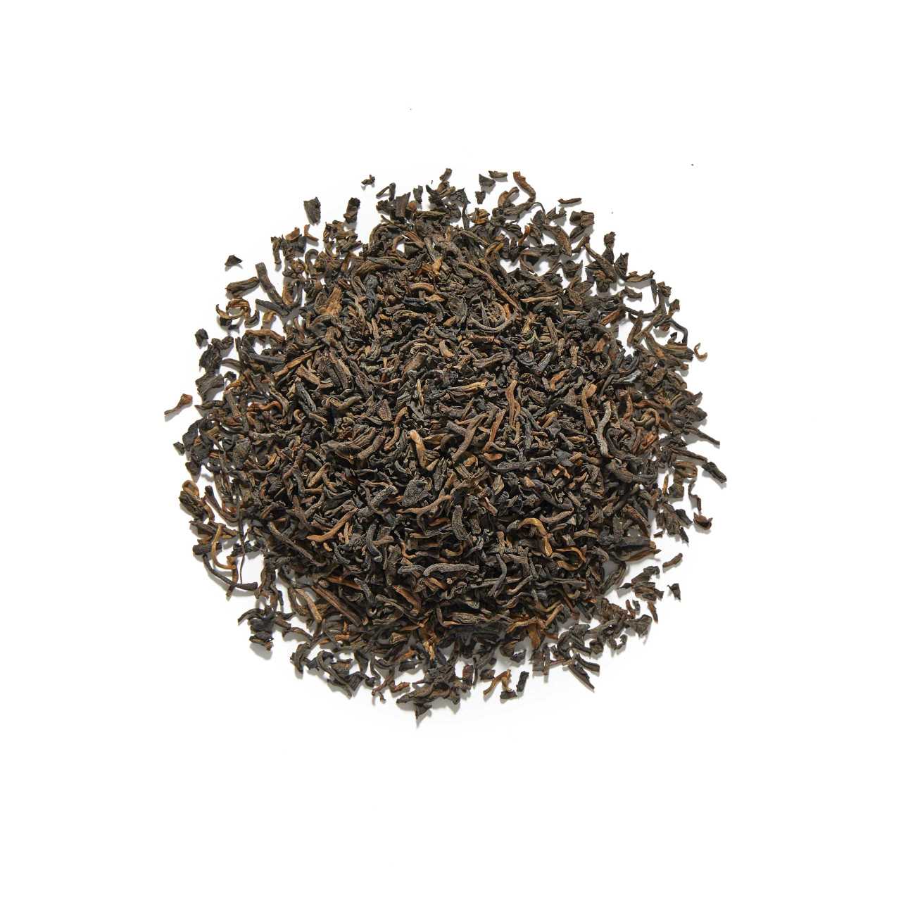 Yunnan Pu-Erh Loose Leaf Tea arranged in a circle